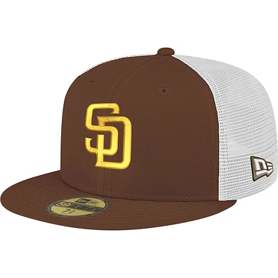 Casquette camionneur ajustée 59FIFTY marron San Diego Padres de New Era pour homme