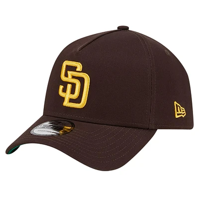 Men's New Era Brown San Diego Padres Team Color A-Frame 9FORTY Adjustable Hat