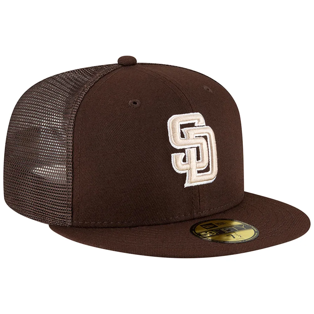 Men's New Era Brown San Diego Padres Team On-Field Replica Mesh Back  59FIFTY Fitted Hat