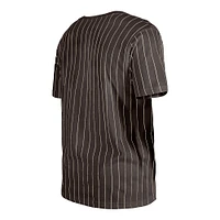 Men's New Era Brown San Diego Padres Throwback Pinstripe T-Shirt