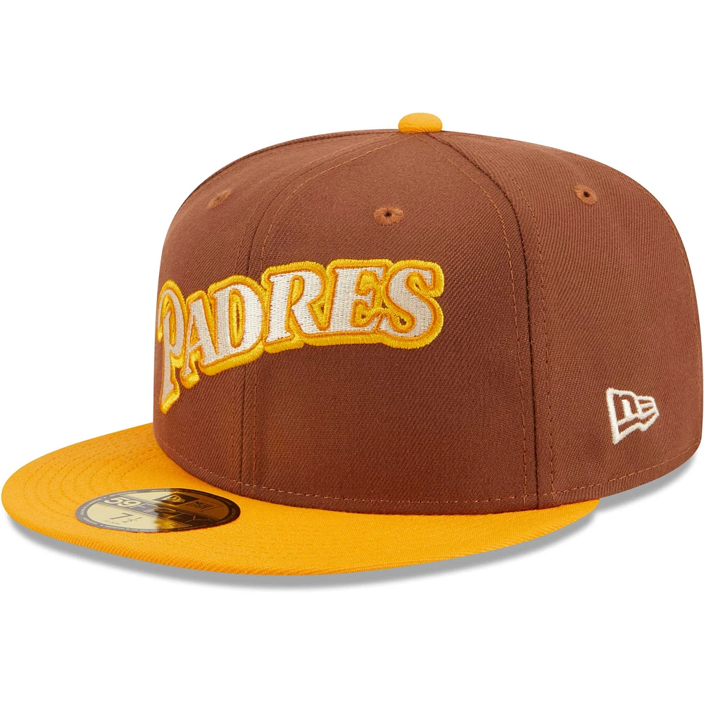 Casquette ajustée 59FIFTY San Diego Padres Tiramisu New Era marron pour hommes