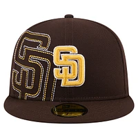 Men's New Era Brown San Diego Padres Yarn Stitch 59FIFTY Fitted Hat