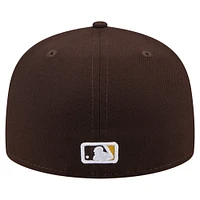 Men's New Era Brown San Diego Padres Yarn Stitch 59FIFTY Fitted Hat