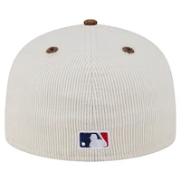 Casquette ajustée New Era 59FIFTY en velours côtelé bicolore crème/marron des Padres de San Diego pour homme