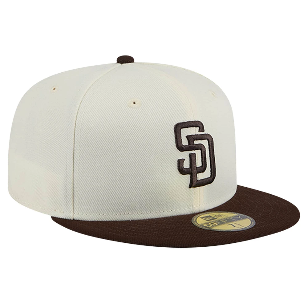 Casquette ajustée Chrome 59FIFTY pour homme New Era couleur crème San Diego Padres