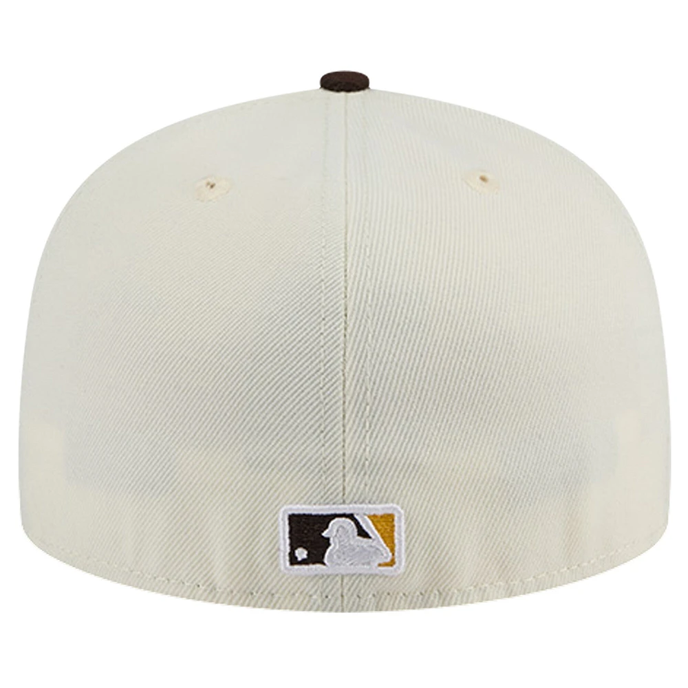 Casquette ajustée Chrome 59FIFTY pour homme New Era couleur crème San Diego Padres