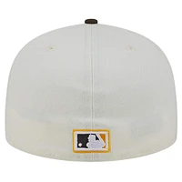 Men's New Era Cream San Diego Padres Cooperstown Collection Chrome 59FIFTY Fitted Hat
