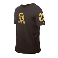 Men's New Era Fernando Tatis Jr. Brown San Diego Padres Design Lab Name & Number T-Shirt