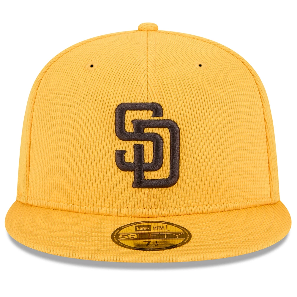 Men's New Era  Gold San Diego Padres 2025 Spring Training 59FIFTY Fitted Hat