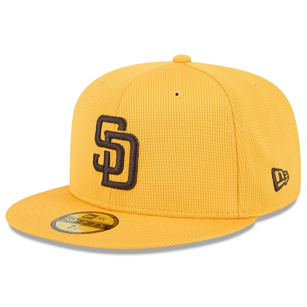 Men's New Era  Gold San Diego Padres 2025 Spring Training 59FIFTY Fitted Hat