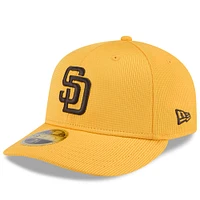 Casquette ajustée à profil bas 59FIFTY de San Diego Padres New Era pour homme, jaune, collection Spring Training 2025