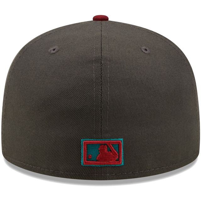 Men's New Era Cardinal Atlanta Braves White Logo 59FIFTY Fitted Hat 