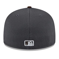 Men's New Era  Gray/Brown San Diego Padres 2025 Batting Practice 59FIFTY Fitted Hat