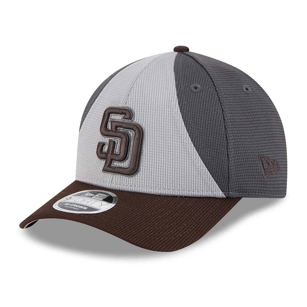 Men's New Era  Gray/Brown San Diego Padres 2025 Batting Practice 9FORTY M-Crown Adjustable Hat