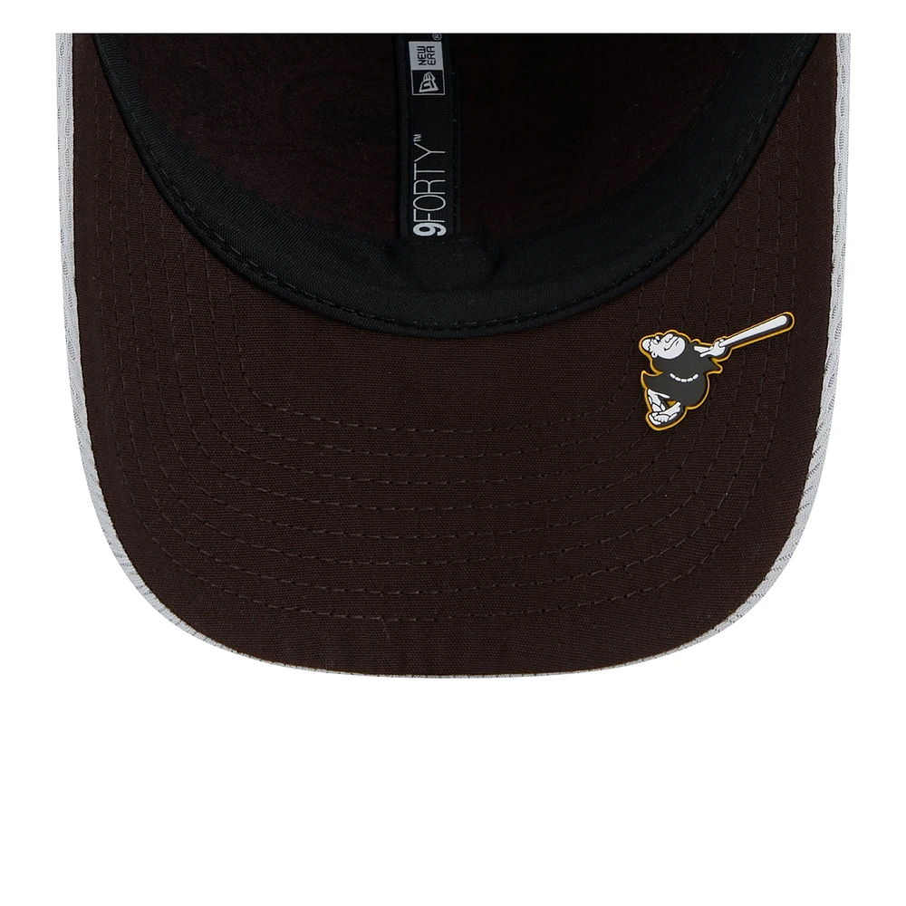 Casquette ajustable MLB Clubhouse 9FORTY M-Crown 2025 San Diego Padres de New Era pour homme, grise