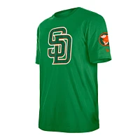 Men's New Era  Kelly Green San Diego Padres St. Patrick's Day Shamrock Fill T-Shirt