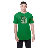 Men's New Era  Kelly Green San Diego Padres St. Patrick's Day Shamrock Fill T-Shirt