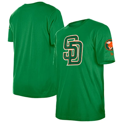 Men's New Era  Kelly Green San Diego Padres St. Patrick's Day Shamrock Fill T-Shirt