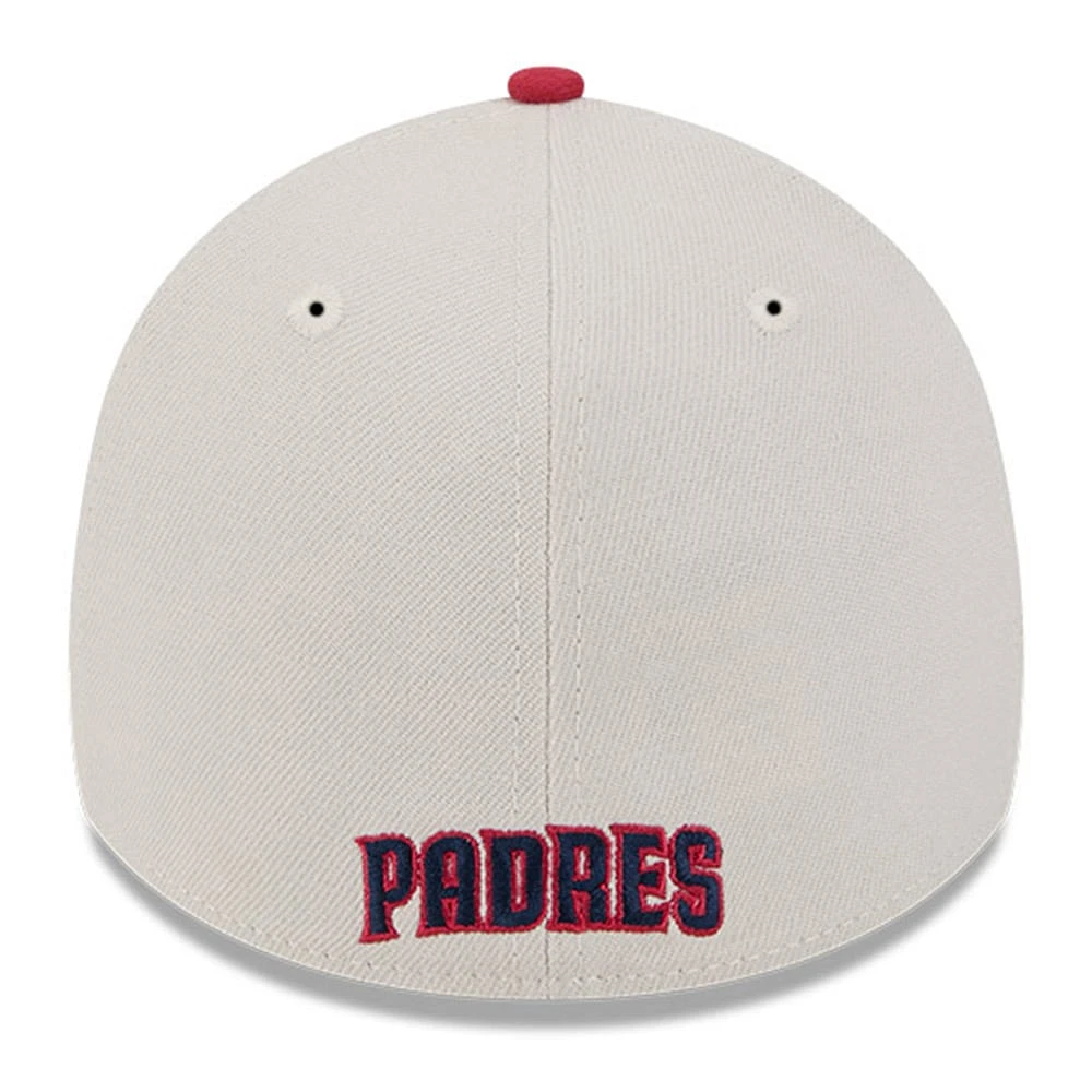 Men's New Era  Khaki/Red San Diego Padres 2024 Fourth of July 39THIRTY Flex Hat