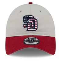 Men's New Era  Khaki/Red San Diego Padres 2024 Fourth of July 9TWENTY Adjustable Hat