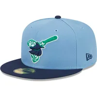 Men's New Era Light Blue/Navy San Diego Padres Green Undervisor 59FIFTY Fitted Hat