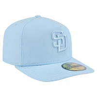 Men's New Era  Light Blue San Diego Padres Color Pack A-Frame 59FIFTY Fitted Hat