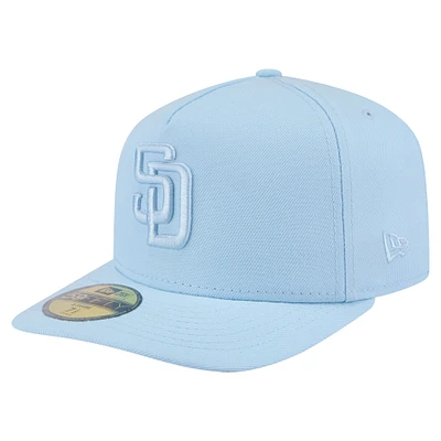 Men's New Era  Light Blue San Diego Padres Color Pack A-Frame 59FIFTY Fitted Hat