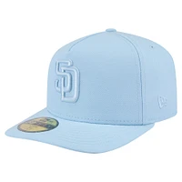 Men's New Era  Light Blue San Diego Padres Color Pack A-Frame 59FIFTY Fitted Hat