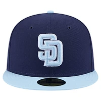 Men's New Era Navy/Light Blue San Diego Padres Color Pack 2-Tone 59FIFTY Fitted Hat