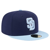 Men's New Era Navy/Light Blue San Diego Padres Color Pack 2-Tone 59FIFTY Fitted Hat