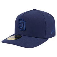 Men's New Era Navy San Diego Padres Color Pack A-Frame 59FIFTY Fitted Hat