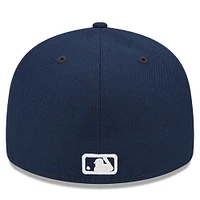 Casquette ajustée 59FIFTY à profil bas San Diego Padres Oceanside New Era pour homme, bleu marine