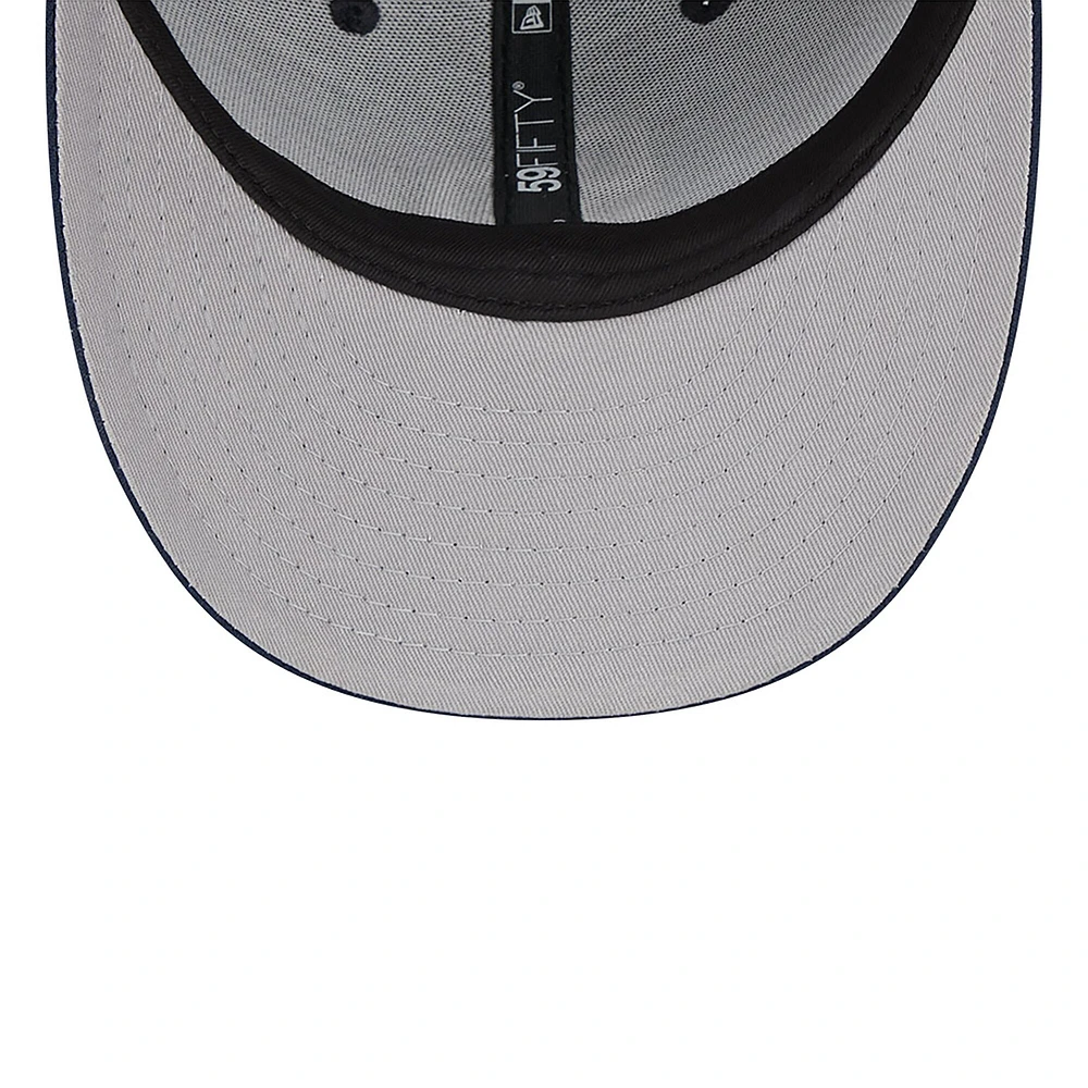 Casquette ajustée 59FIFTY à profil bas San Diego Padres Oceanside New Era pour homme, bleu marine