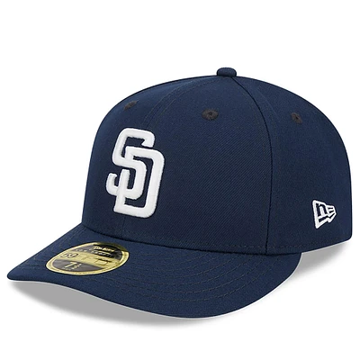 Casquette ajustée 59FIFTY à profil bas San Diego Padres Oceanside New Era pour homme, bleu marine
