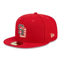 Casquette ajustée New Era San Diego Padres 2023 Fourth of July 59FIFTY rouge pour homme