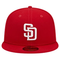Men's New Era Red San Diego Padres Logo 59FIFTY Fitted Hat