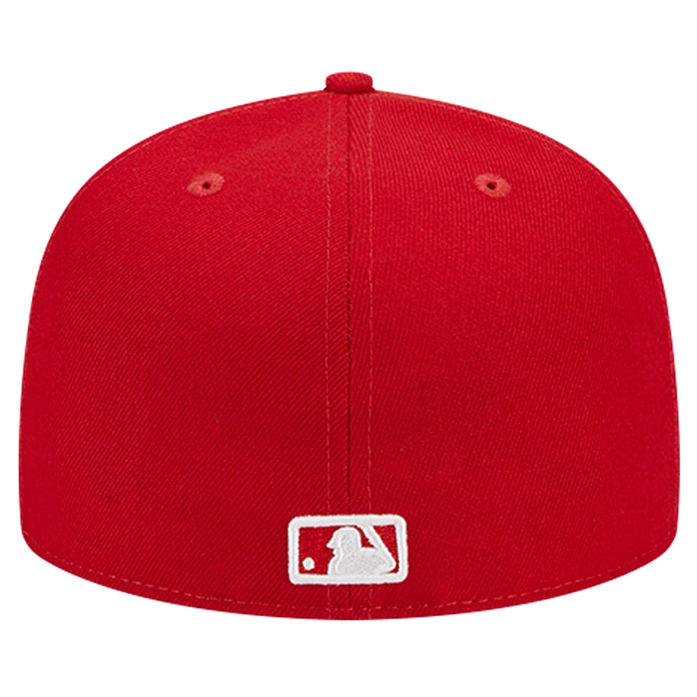 Men's New Era Red San Diego Padres Logo 59FIFTY Fitted Hat