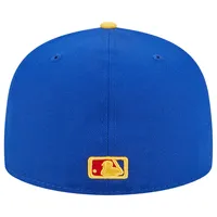 Casquette ajustée New Era San Diego Padres Empire 59FIFTY pour homme, bleu roi/jaune