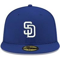 Men's New Era Royal San Diego Padres White Logo 59FIFTY Fitted Hat