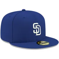 Casquette ajustée 59FIFTY blanche avec logo Royal San Diego Padres pour homme New Era