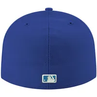 Casquette ajustée 59FIFTY blanche avec logo Royal San Diego Padres pour homme New Era