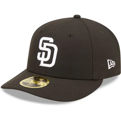 San Diego Padres New Era Black & White Low Profile 59FIFTY Fitted Hat