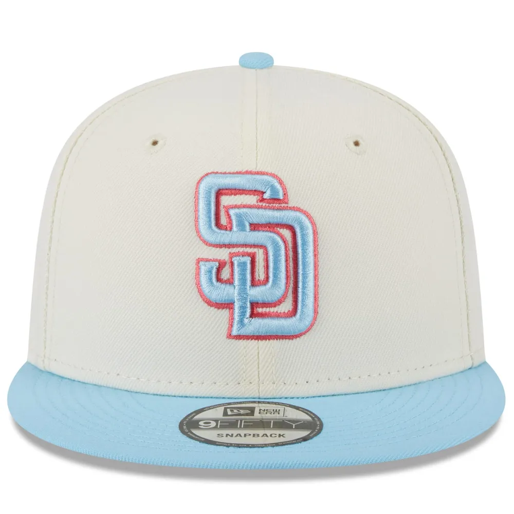 New Era Men's New Era White/Light Blue San Diego Padres Spring Basic  Two-Tone 9FIFTY Snapback Hat