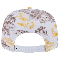 Men's New Era White San Diego Padres Printed Island Golfer Snapback Hat