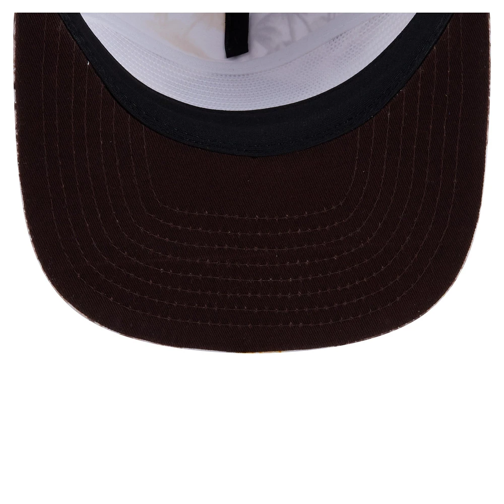 Men's New Era White San Diego Padres Printed Island Golfer Snapback Hat