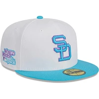 Men's New Era White San Diego Padres  Vice 59FIFTY Fitted Hat