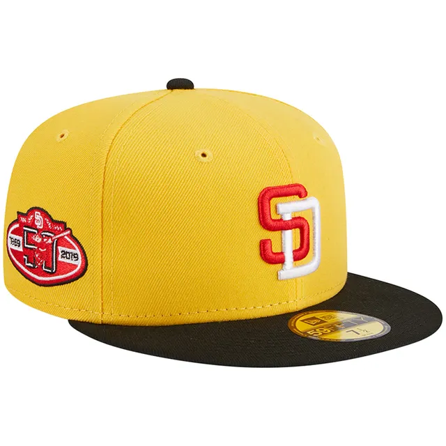 New Era Men's Yellow, Black Boston Red Sox Grilled 59FIFTY Fitted