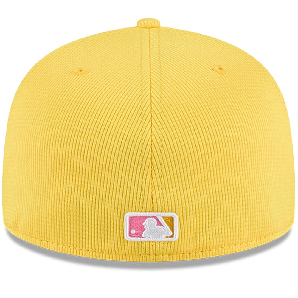 Men's New Era Yellow San Diego Padres City Connect Batting Practice 59FIFTY Fitted Hat