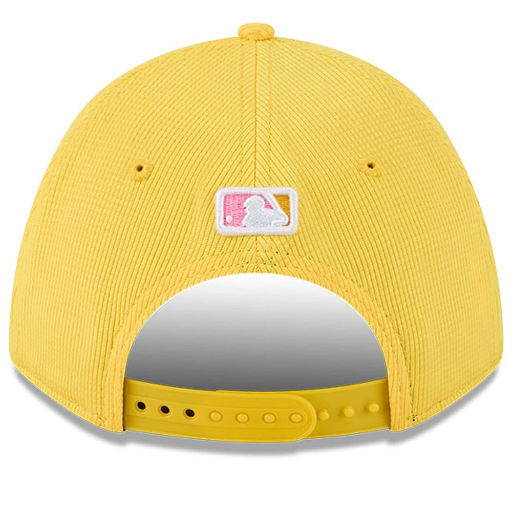 Casquette ajustable 9FORTY M-Crown jaune New Era pour homme, San Diego Padres City Connect Batting Practice