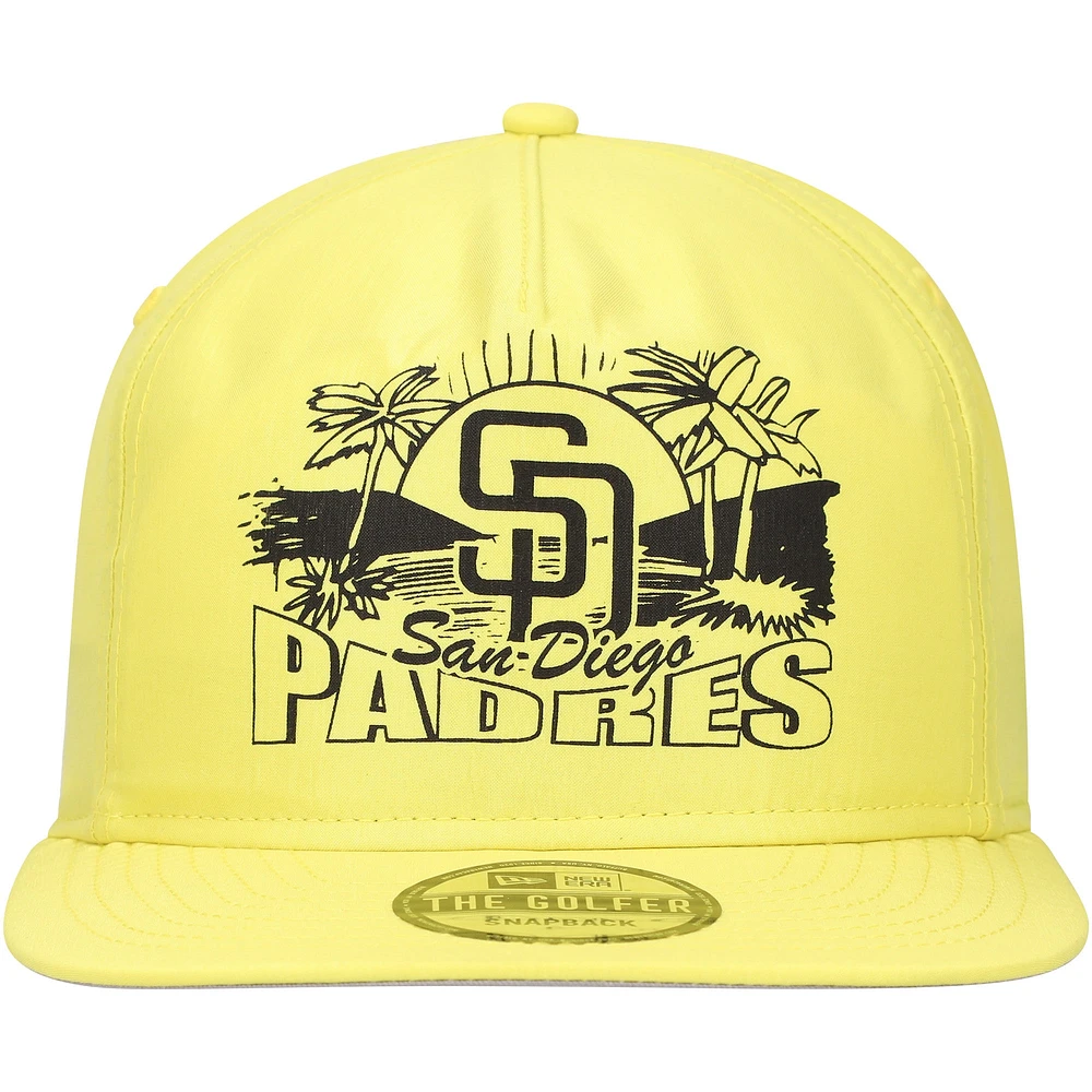 Casquette Snapback jaune San Diego Padres Golfer New Era pour hommes